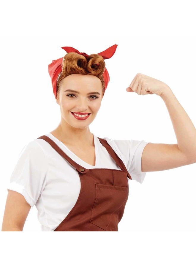 fun shack 1940s Wig, 1950s Housewife Costume, Lucy Wig for Women, Retro Housewife Look, Vintage Style Hair Accessory, One Size - Image 1