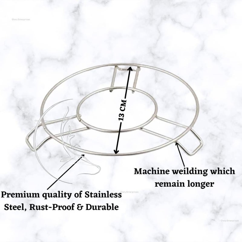 THE COOK HOUSE THE COOK HOUSE - Stainless Steel Round Table Ring, Hot Pot Stand, Hot Pan/Vessel Holder for Dining Table, Cooker/Steamer/Matka Stand, Kitchen Rack (4)  - Image 3