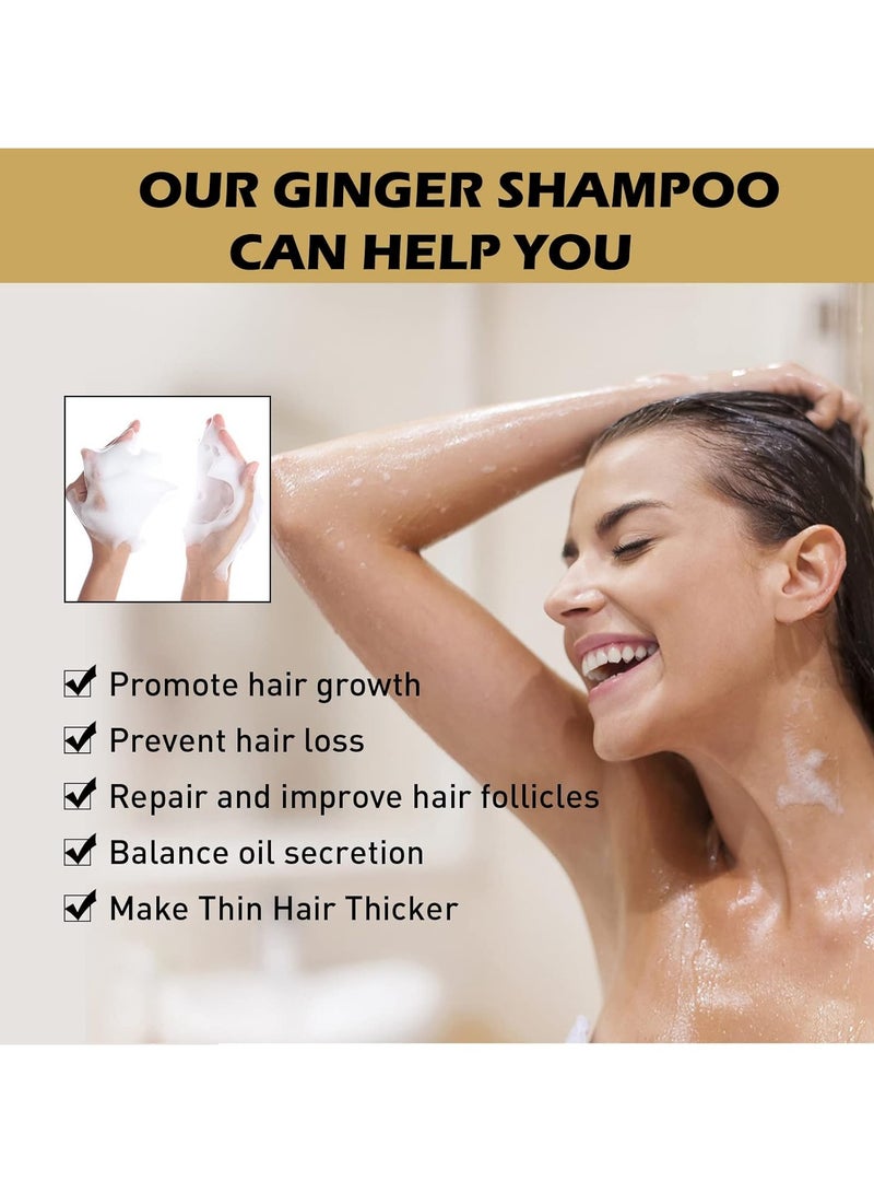 Jaysuing Hair Growth Shampoo, Ginger Hair Conditioner, Hair Thickening, Anti-Hair Loss Shampoo for Men and Women, 100ml - Image 4