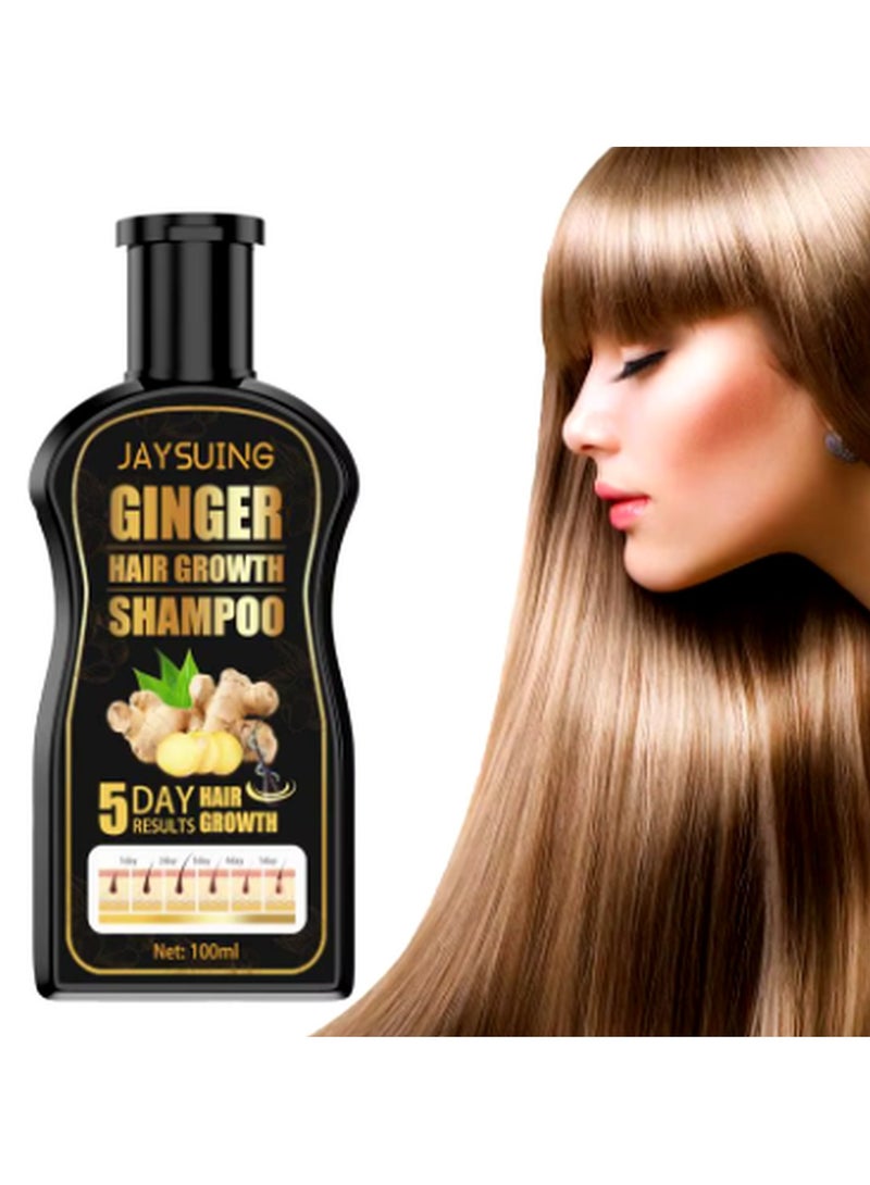 Jaysuing Hair Growth Shampoo, Ginger Hair Conditioner, Hair Thickening, Anti-Hair Loss Shampoo for Men and Women, 100ml - Image 3