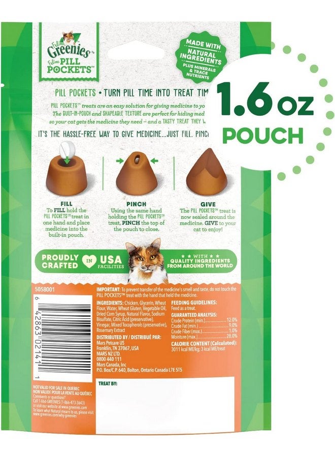 Greenies Feline Greenies Pill Pockets Cat Treats Chicken, 45 Treats, 1.6 Oz. (Pack Of 6) - Image 2