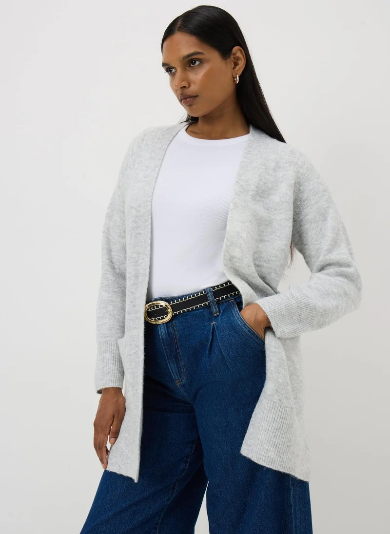 Grey Marl Longline Cardigan
