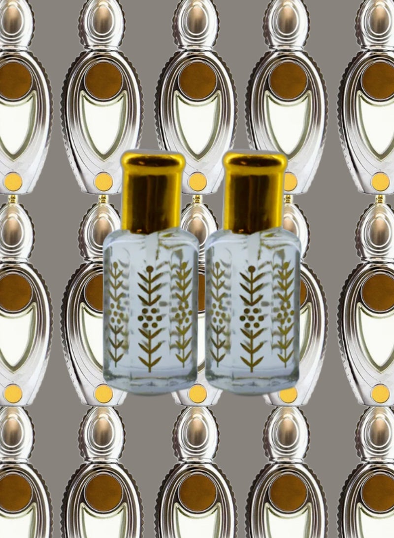 2 قطع زيت عطري وصال نسائي الشفاف الأصلي 12مل