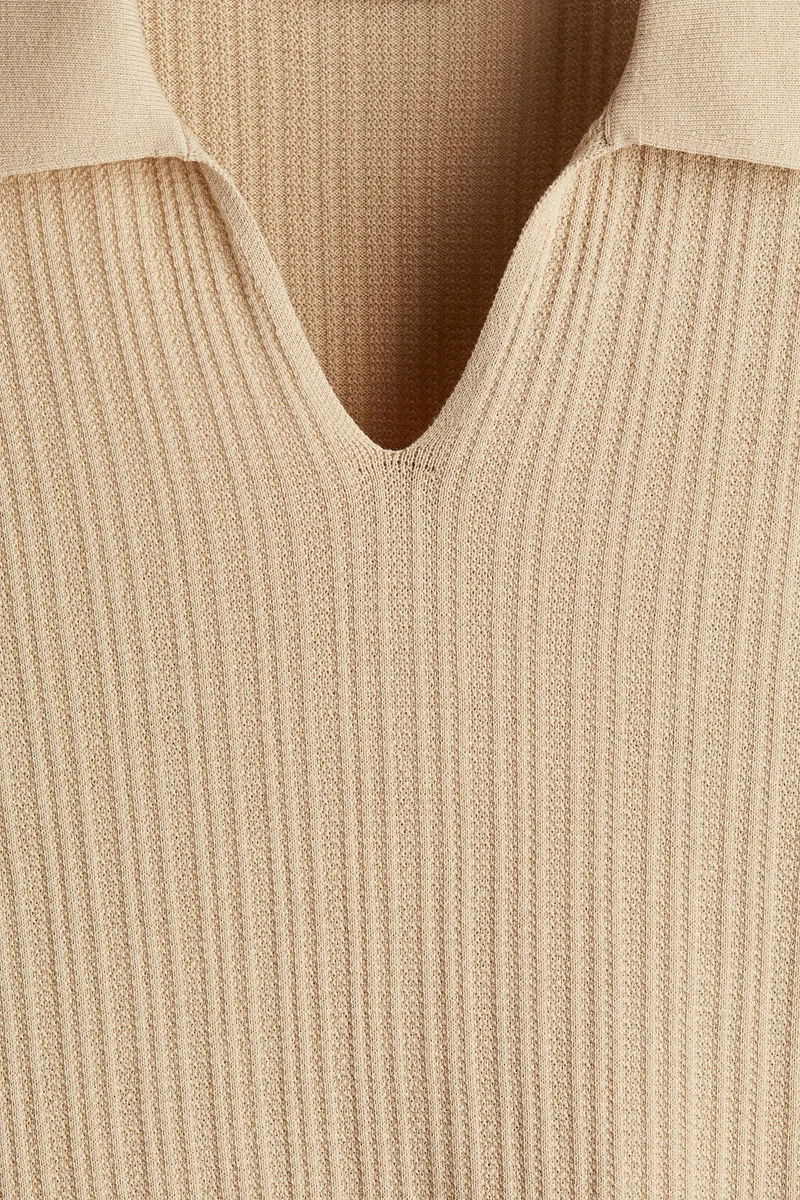 اتش اند ام قميص بولو قطن بيما بقصة عادية