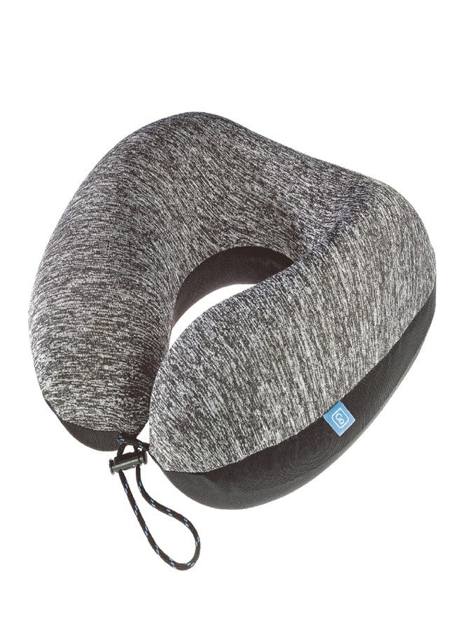 Go TRAVEL American ZZZ's Comfortable Neck Pillow, Memory Foam Travel Pillow for Uninterrupted Sleep, Ideal for Everyday Commute, Airplane, Bus, Car, and Gaming, Travel Essentials, Made in USA, Blue - Image 1