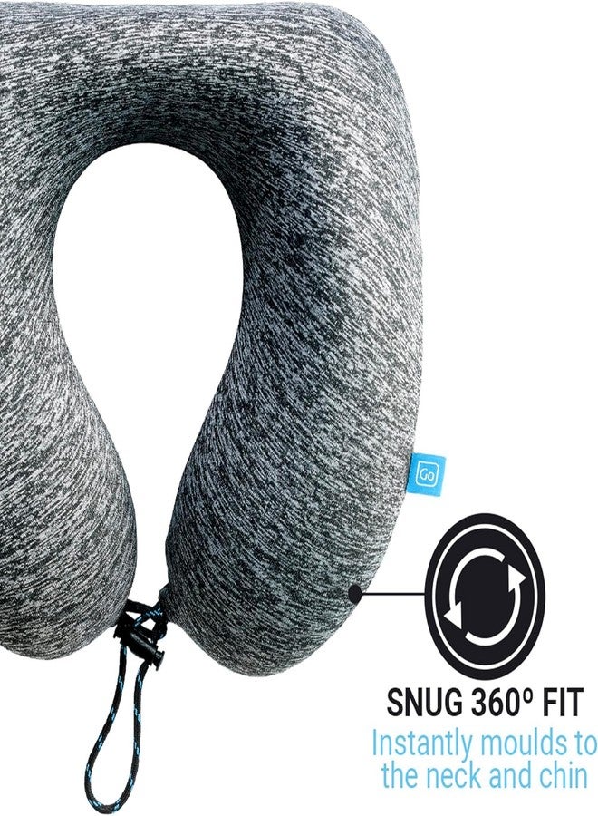 Go TRAVEL American ZZZ's Comfortable Neck Pillow, Memory Foam Travel Pillow for Uninterrupted Sleep, Ideal for Everyday Commute, Airplane, Bus, Car, and Gaming, Travel Essentials, Made in USA, Blue - Image 3