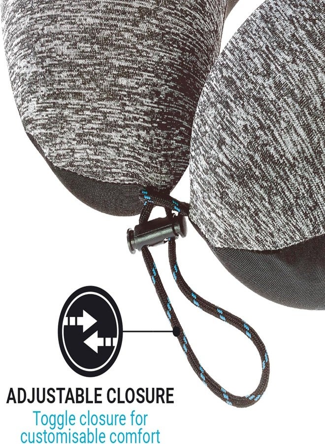 Go TRAVEL American ZZZ's Comfortable Neck Pillow, Memory Foam Travel Pillow for Uninterrupted Sleep, Ideal for Everyday Commute, Airplane, Bus, Car, and Gaming, Travel Essentials, Made in USA, Blue - Image 4