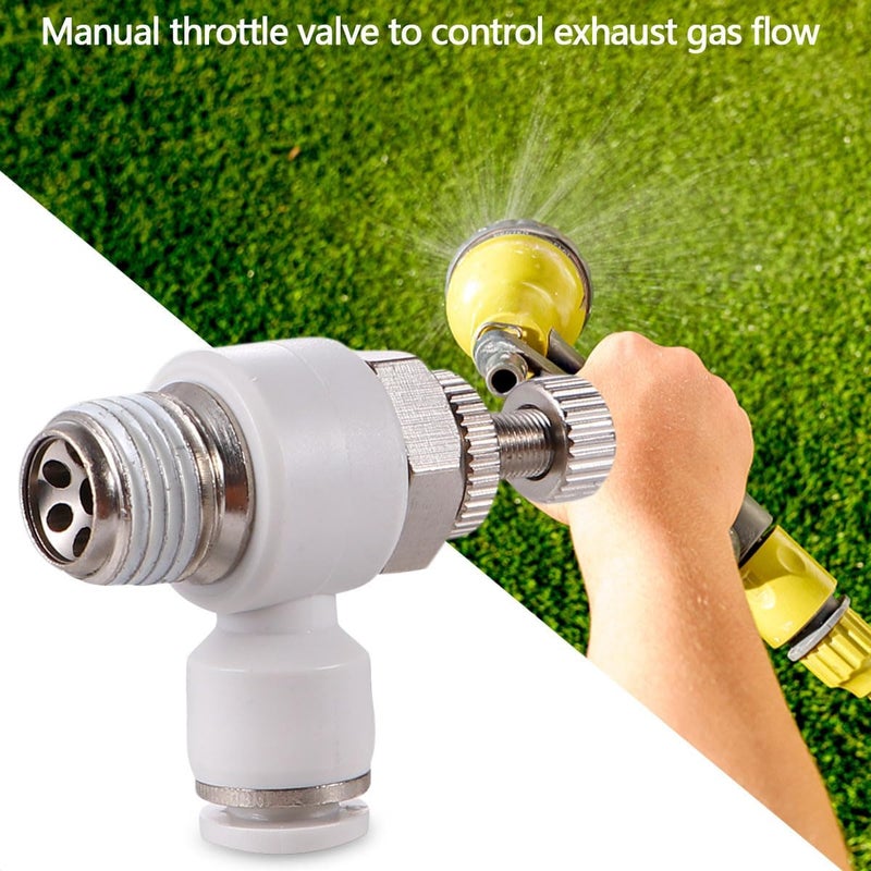 Garneck 4pcs 6mm Pneumatic Flow-limiting Control Valve Set, One-way Air Control Valve Throttle Function for Industrial Equipment - Image 3