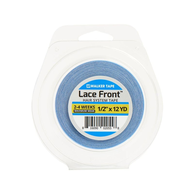 Walker's WKR-LF-M3 Lace Front Support Tape (1/2 inch) for Toupee and Wig, Clear, 1/2" Width, 12yds Length