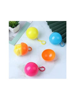 SYOSI Raincoat Rain Poncho for Adults Disposable Raincoats Easy Carry Keyring Ball Raincoat Emergency Raincoats with Hood and Elastic Cuff Sleeves Poncho Rainwear for Hiking Camping Travel Outdoor 4 Pcs  - Image 5