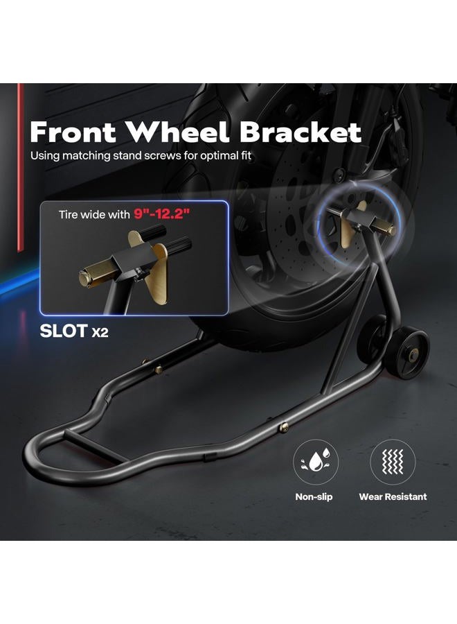 SPECSTAR Motorcycle Stands 400kg Front and Rear Wheels Lift Combo with U+L Adjustable Swingarm Spool Heavy Duty Paddock Stands - Image 5