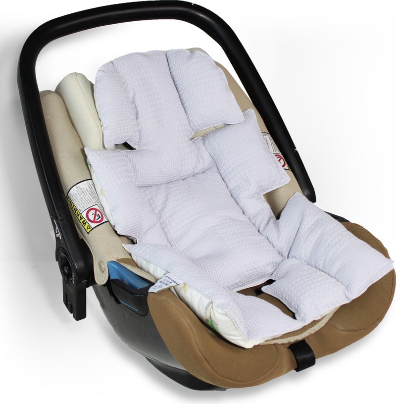 Atölye Eda Cotton Pique Stroller Cover Cushion Pouch 3 Pieces - Image 3