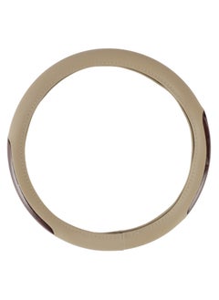 Epsilon Steering Wheel Cover- EPS1229 Size M With Leather Touch for Improved Control and Grip Perfect for Protecting your Steering Wheel From Cracking and Peeling Beige  - Image 2