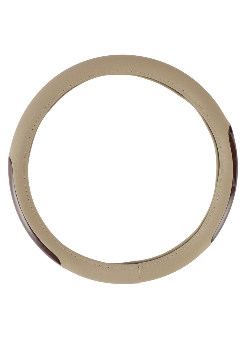 Epsilon - Steering Wheel Cover- EPS1229 Size M With Leather Touch for Improved Control and Grip Perfect for Protecting your Steering Wheel From Cracking and Peeling Beige - Image 1