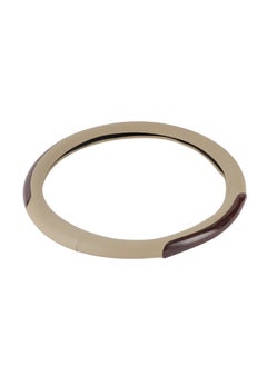 Epsilon Steering Wheel Cover- EPS1229 Size M With Leather Touch for Improved Control and Grip Perfect for Protecting your Steering Wheel From Cracking and Peeling Beige  - Image 3