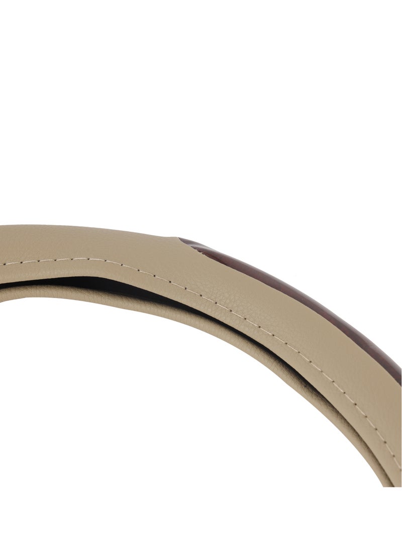 Epsilon - Steering Wheel Cover- EPS1229 Size M With Leather Touch for Improved Control and Grip Perfect for Protecting your Steering Wheel From Cracking and Peeling Beige - Image 1