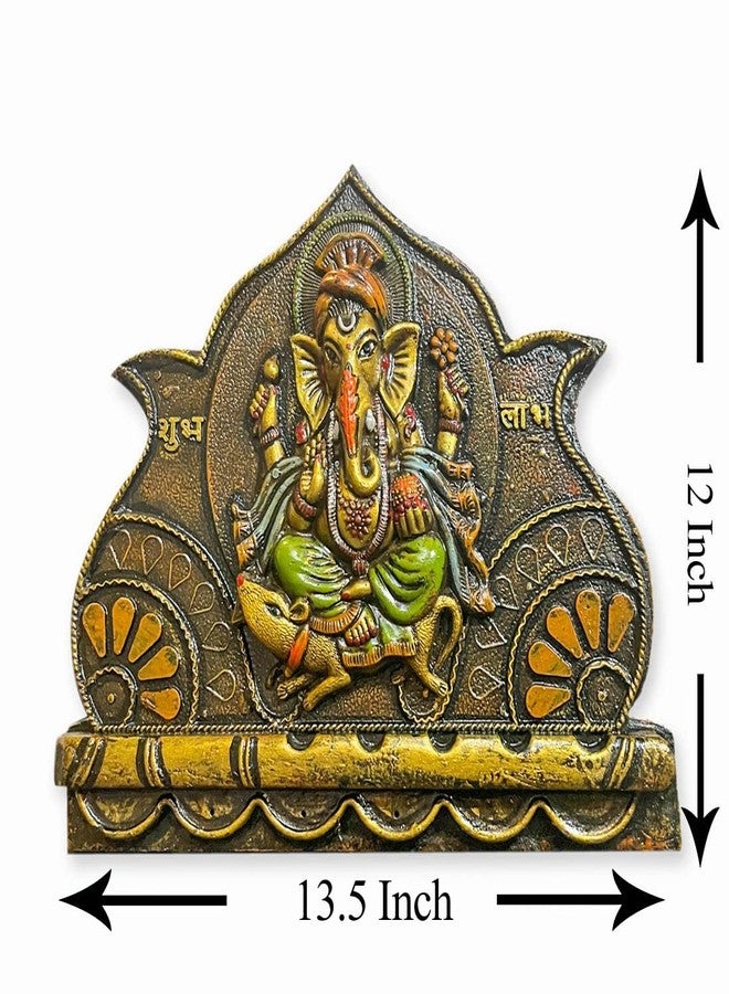 Ethnic Karigari لوحة جدارية دينية خشبية من فن الكاريجاري العرقي، متعددة الألوان، 30 سم × 23 سم × 7 سم - Image 2