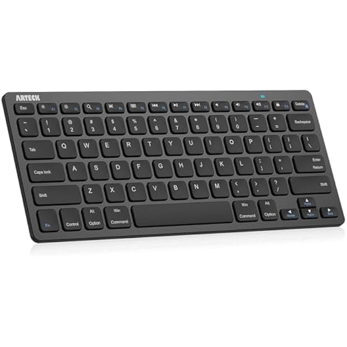 Arteck ULTRA-SLIM BLUETOOTH KEYBOARD - BLACK - Image 1
