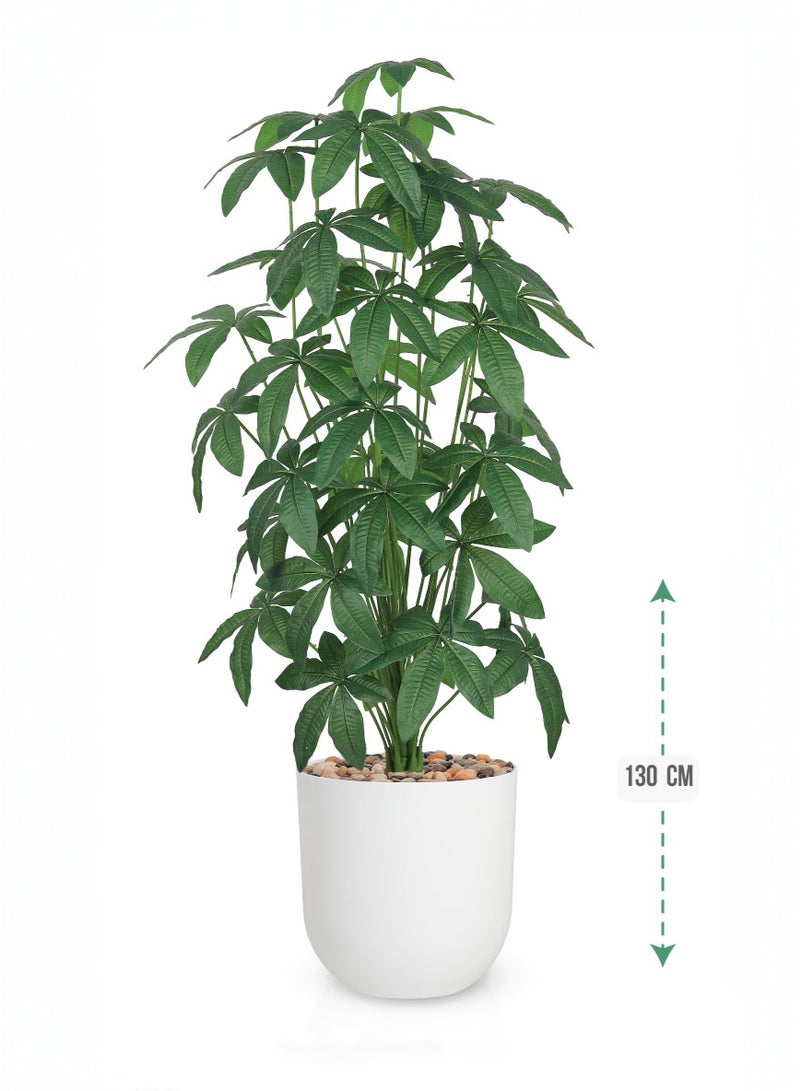 تالا شجر صناعي بتصميم واقعي - ارتفاع 130 سم - 36 ورقة لمظهر طبيعي وأنيق للمنازل والمكاتب - Image 1