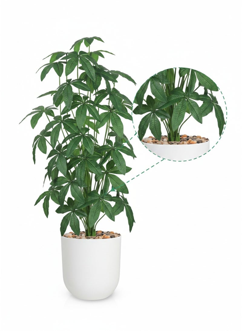 تالا شجر صناعي بتصميم واقعي - ارتفاع 130 سم - 36 ورقة لمظهر طبيعي وأنيق للمنازل والمكاتب - Image 3