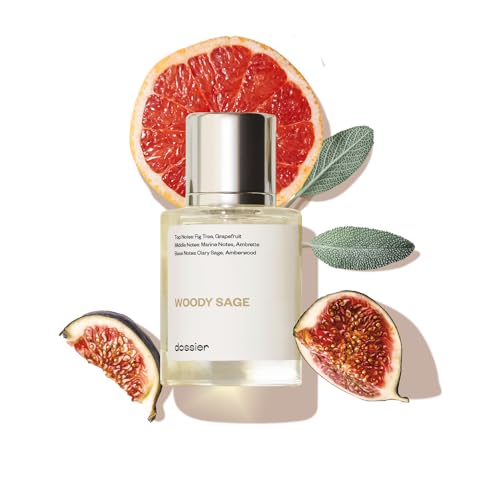 Dossier - Woody Sage - Eau de Parfum - Inspired by J.Malone's Wood Sage & Sea Salt - Perfume Luxury - Pure Infused - Paraben Free - Vegan - For Women Men Unisex - Fragrance 1,70z (Spray 50ml) - Image 1