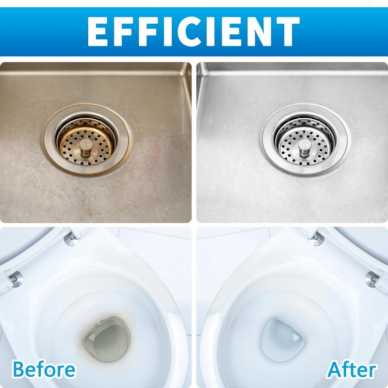 Ecogen 2 Pack Pumice Stone Brush Toilet Bowl Cleaner with Extra Long Handle 100% Natural Pumice Toilet Brush for Household Cleaning Hard Water Cleaner Remover for Pool, Bathroom, Tiles & BBQ Grills - Image 3