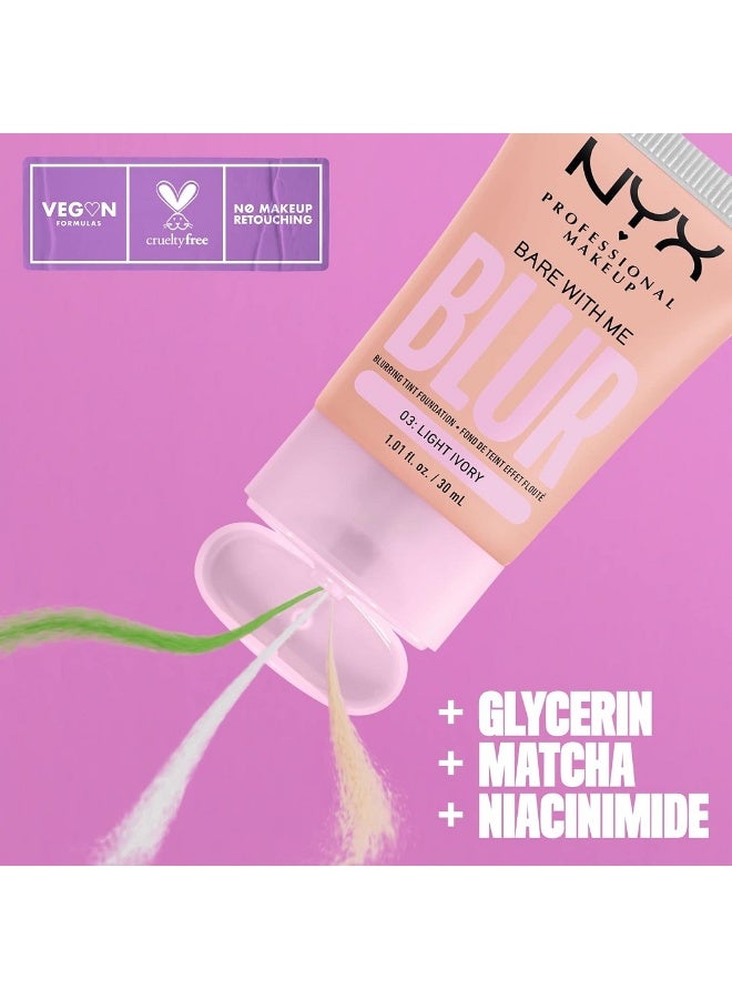 NYX PROFESSIONAL MAKEUP Bare With Me Blur Tint Foundation - Light Ivory 30ml - Image 2