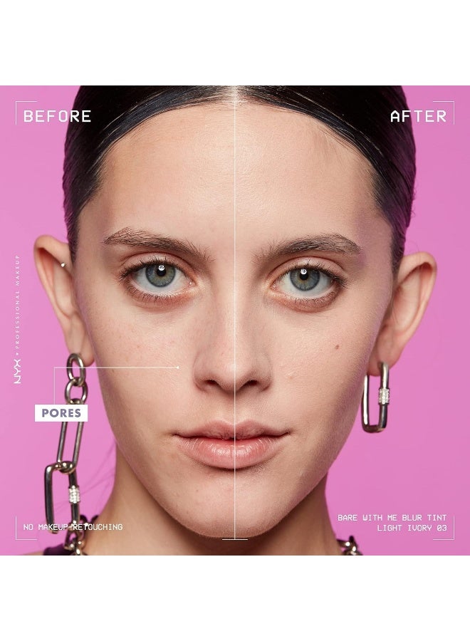 NYX PROFESSIONAL MAKEUP Bare With Me Blur Tint Foundation - Light Ivory 30ml - Image 3