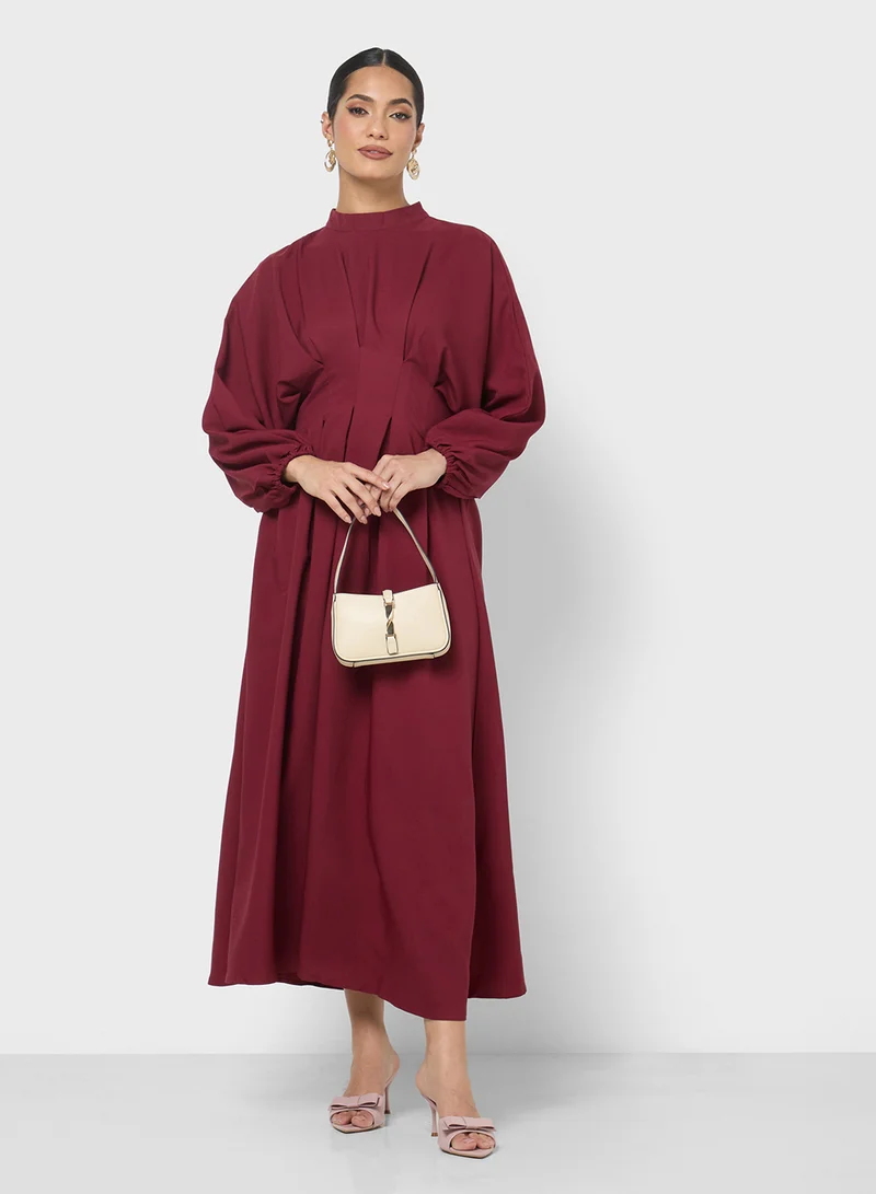 خزانة Puff Sleeve A-line Dress