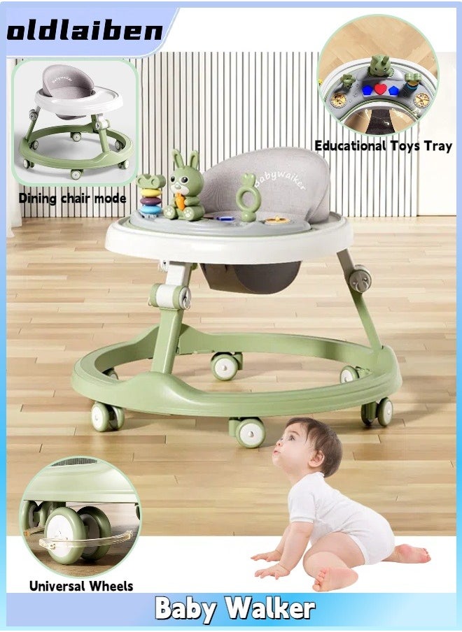 oldlaiben Baby walker, Multi-function O-leg walker, 2 Height Adjustable, 360-Degree Rotate Universal Wheels, For 6-12 Months Baby Walker For Boys And Girls（Green）  - Image 1