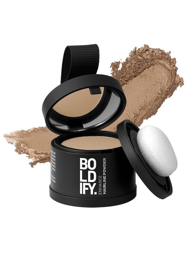 BOLDIFY Hairline Powder - Root Touch Up Hair Color for Gray Coverage - Bald Spot Concealing Hair Powder for Women & Men - 48-Hour Stain-Proof - Medium Blonde - Image 1