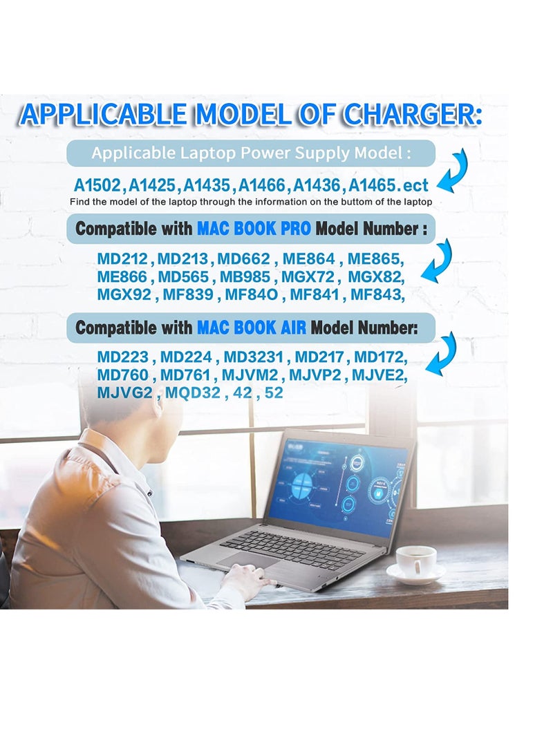 Compatible With Macbook Pro Charger 85W MS 2 Power Adapter For Mac Pro Retina 13 15 17 Inch- (2012Late UK Plug) Works With 45W60W85W - Image 4