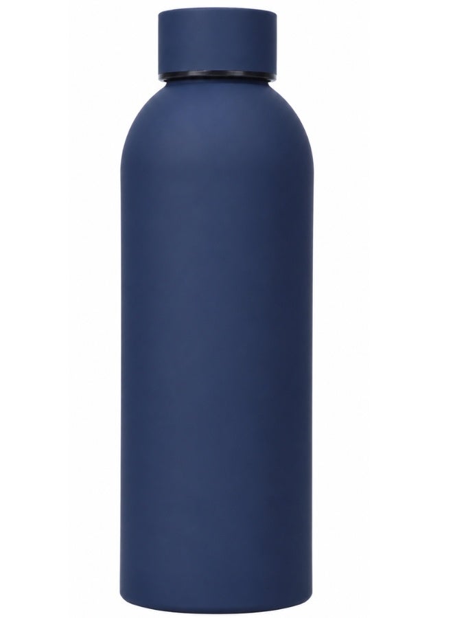 Thermal Water Bottle 500ml - Thermal Bottle, Stainless Steel, BPA Free, Insulating, Hot and Cold, Leak Proof, Ideal for Car, Office, Workout, Bike, Hiking, Sports, Gift. (Navy Blue) - Image 1