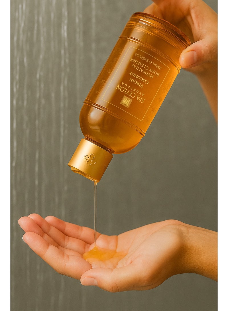 spa ceylon VIRGIN COCONUT Hydrating Body Cleanser | 100% Virgin Coconut | Hydrating & Moisturizing Wash | Body Wash | 250ml - Image 3