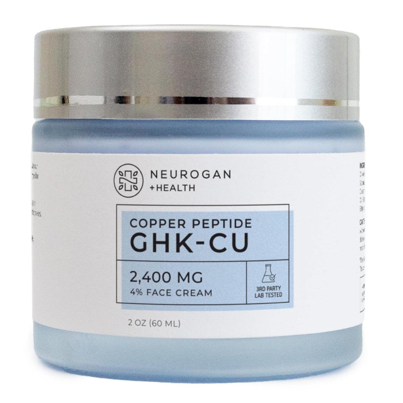 Neurogan Neurogan GHKCu Copper Peptide Face Cream Potent 4 Peptide Formula for Skin Elasticity Deep Hydration Support Daily Moisturizer for Face 2400 MG 2oz | Best Price UAE