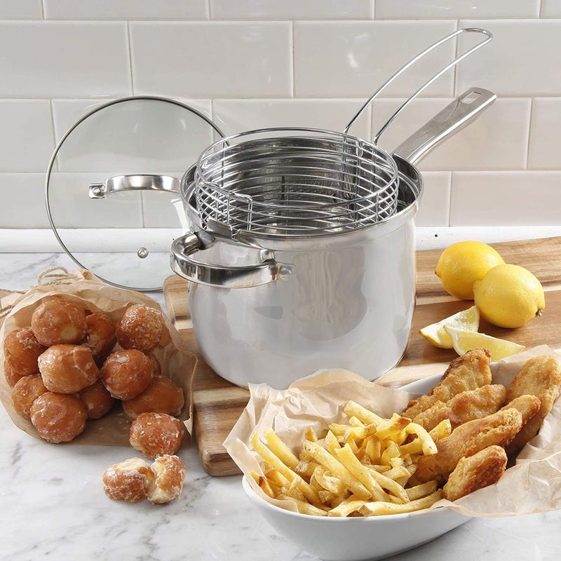 Oster Stainless Steel 91537.03 Sangerfield 3.65 Quart 3 Piece Deep Fryer Set, Multi-Size - Image 5