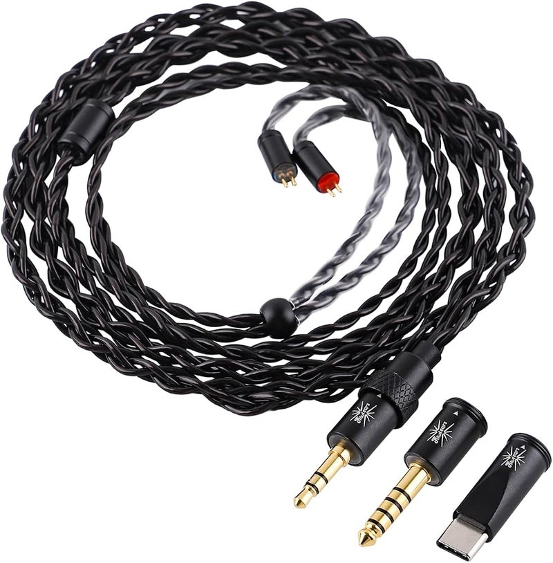 Linsoul Kiwi Ears x B_Media Terras Modular IEM Cable, 3.5/4.4/USB Type-C - Image 1