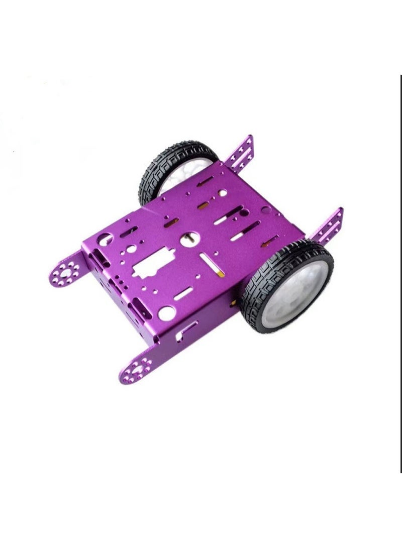 robotgcc Aluminum Alloy Robot Car Chassis 2 Wheel Smart Car Platform DIY Robotics Base Frame for Arduino Robot Car STEM Programming Smart Vehicle Kit - Image 2