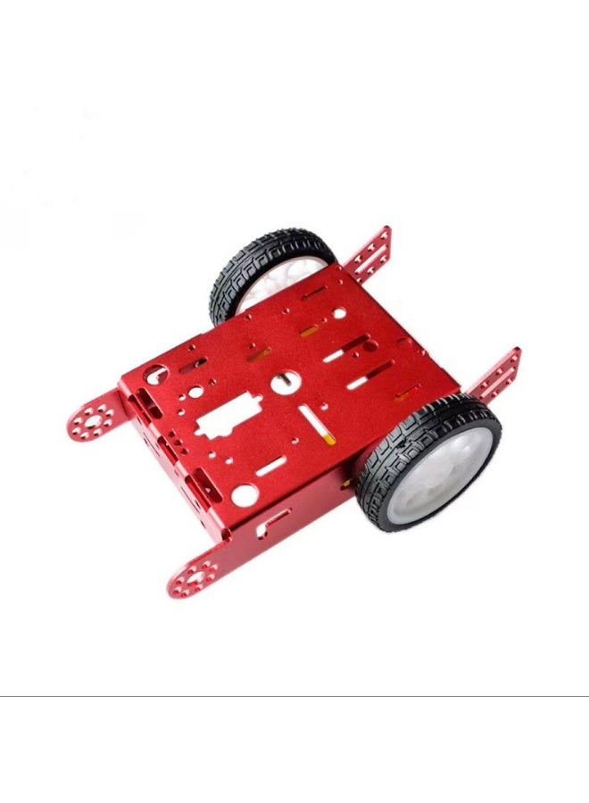 robotgcc Aluminum Alloy Robot Car Chassis 2 Wheel Smart Car Platform DIY Robotics Base Frame for Arduino Robot Car STEM Programming Smart Vehicle Kit - Image 1