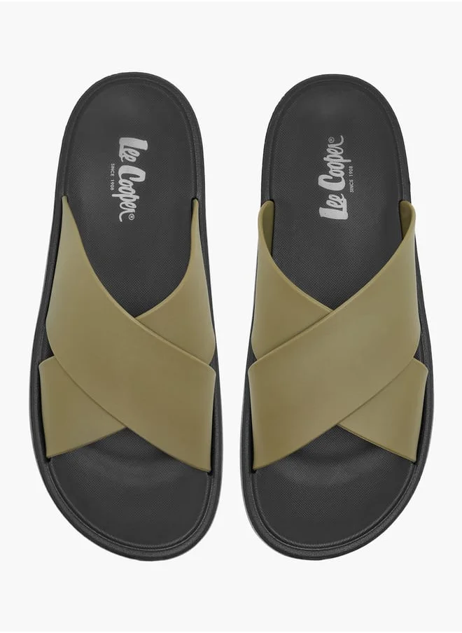 لي كوبر Men's Cross Strap Sandals