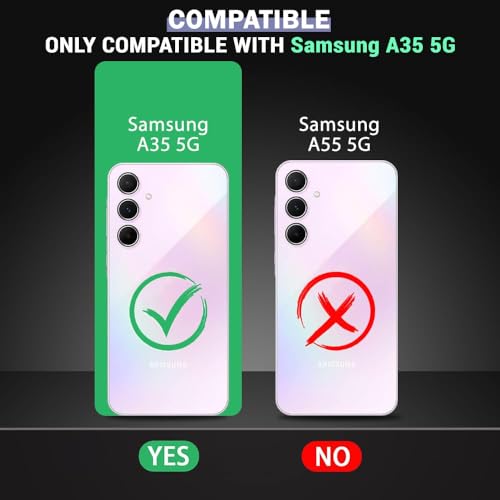 KC Back Cover for Samsung Galaxy A35 5G Curly Wave Frame Shape Shockproof Bumper Soft Silicone Case with Camera Protection (Transparent) - Image 2