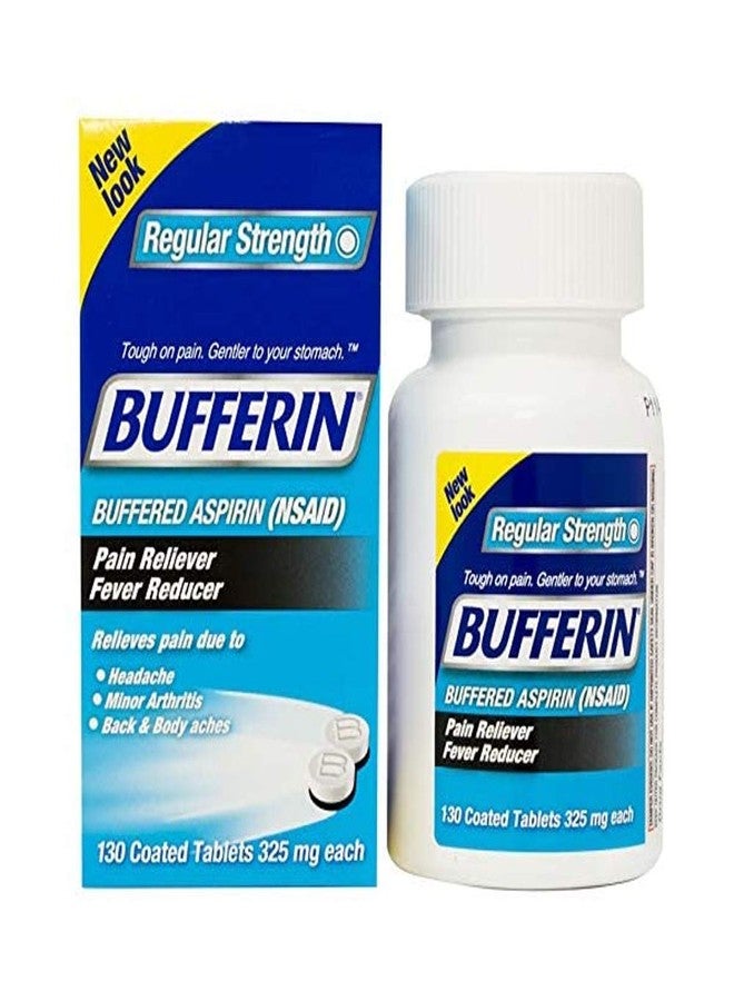 Bufferin Buffered Aspirin (NSAID) Coated Tablets Pain Reliever/Fever Reducer 130 ea (Pack of 3) - Image 2