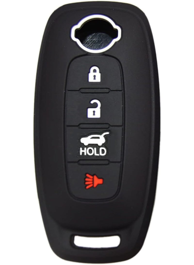4 Buttons Silicone Key Shell Cover Case for 2023 2024 Nissan Ariya, X-Trail, Rogue, Pathfinder, Qashqai, KR5TXPZ1, Remote Protection Case Black - Image 1