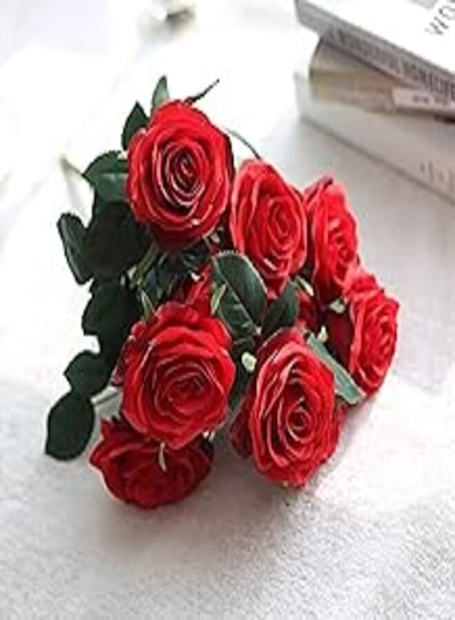OR Artificial Roses Flowers for Valentine's Day - Red