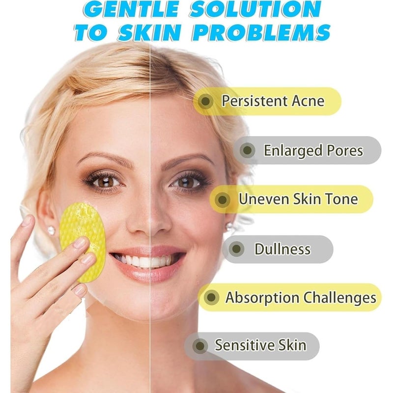 BHHB Kojic Acid and Turmeric Cleansing Pads for Dark Spots, Skin Brightening & Acne Prevention, with Vitamin B5, Vitamin C, Turmeric Infused Foaming Exfoliating Pads, Face for All Skin Types (Pack of 1, 60Pcs) - Image 2