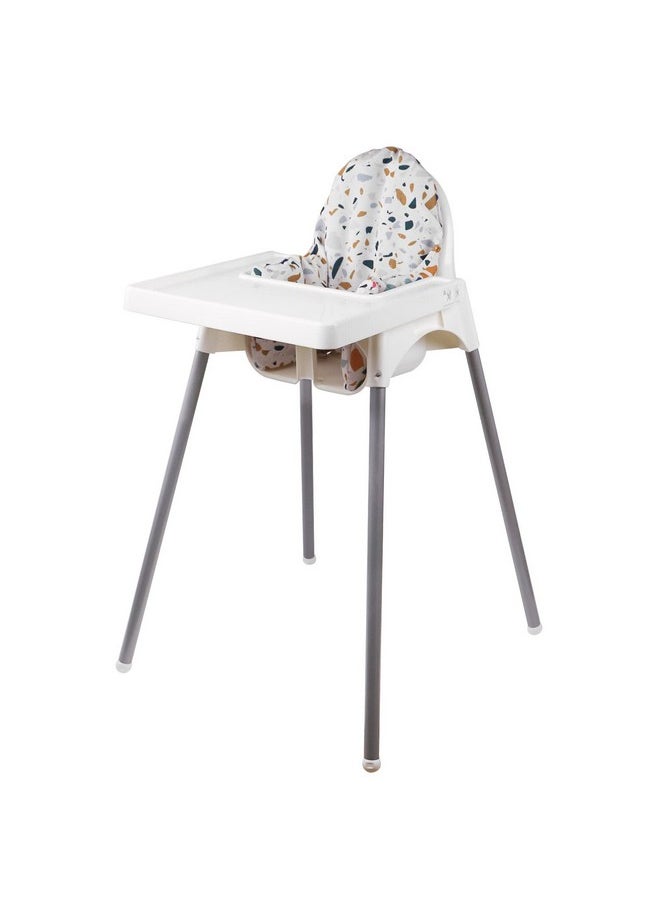 Lomgwumy High Chair Cushion, for IKEA High Chair Cushion, Cushion High Chair, for IKEA Highchair Cushion for IKEA Antilop Highchair, Built-in Inflatable Cushion, Baby Sitting More Comfortable (Stone Pattern)  - Image 1
