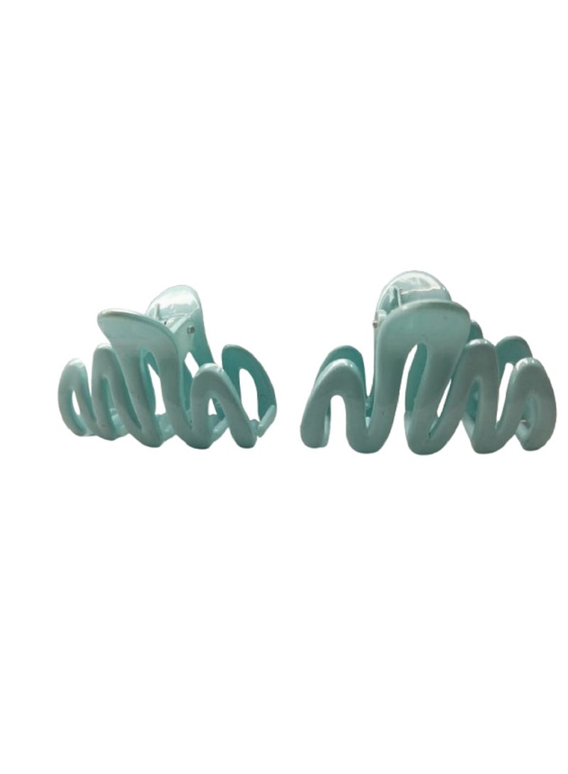 Twin set Medium of Hair Clips - Blue - Image 1