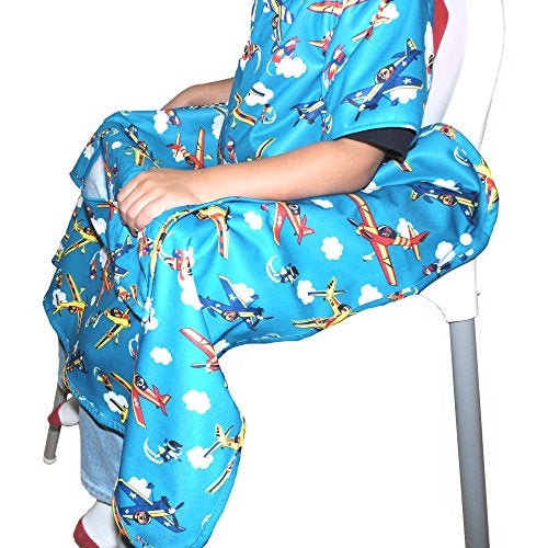 BIB-ON Plus, Full-Coverage Bib and Apron Combination for Infant, Baby, Toddler Ages 0-4. (French Mice) - Image 5