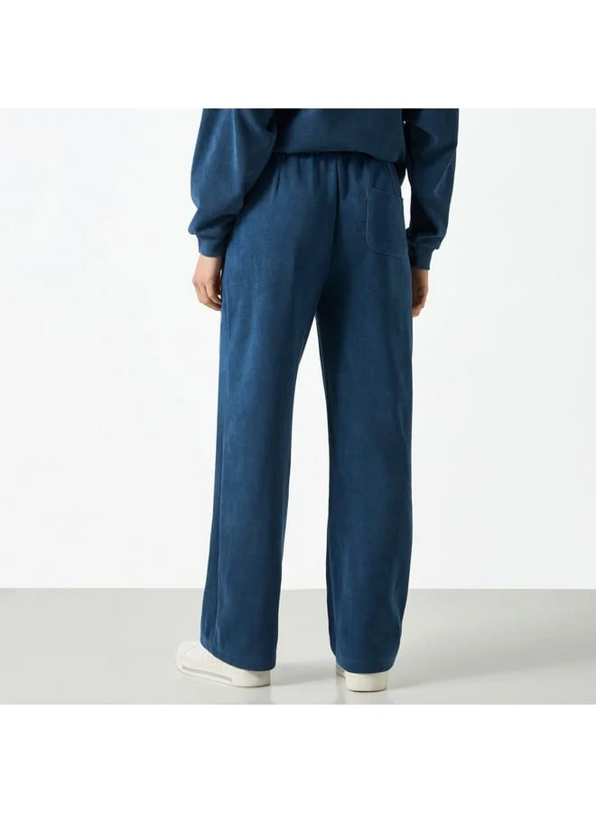 SP Characters Mickey Mouse Embroidered Track Pants with Drawstring Closure