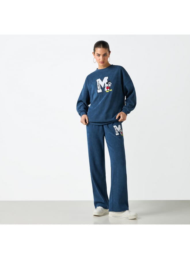 SP Characters Mickey Mouse Embroidered Track Pants with Drawstring Closure  - Image 2